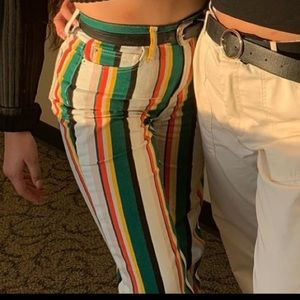 Striped Urban Bell Bottom Pant